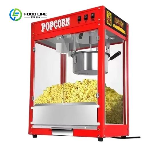 Commercial Use Automatic Large Capacity Heat Preservation Electric Heating Stainless Steel Popcorn Machine